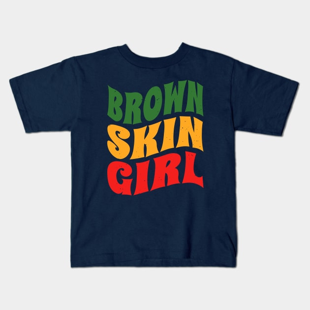 Brown Skin Girl Kids T-Shirt by thechicgeek